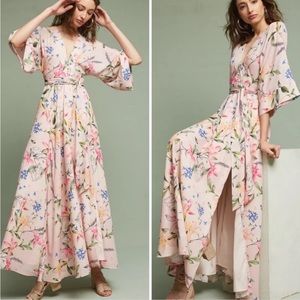 Gorgeous YUMI KIM Pink Kimono maxi dress - worn only for engagement photos